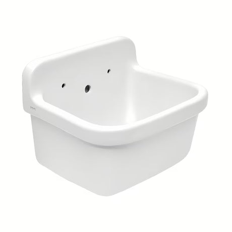 Bijela viseća keramička servisni izljevnik Vitra s preljevom, dimenzije 43x37 cm.