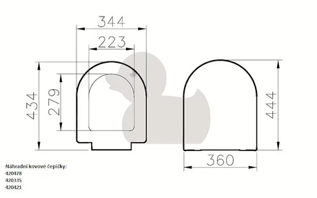 Bijela WC daska Vitra od duroplasta s metalnim šarkama i skrivenim pričvršćenjem