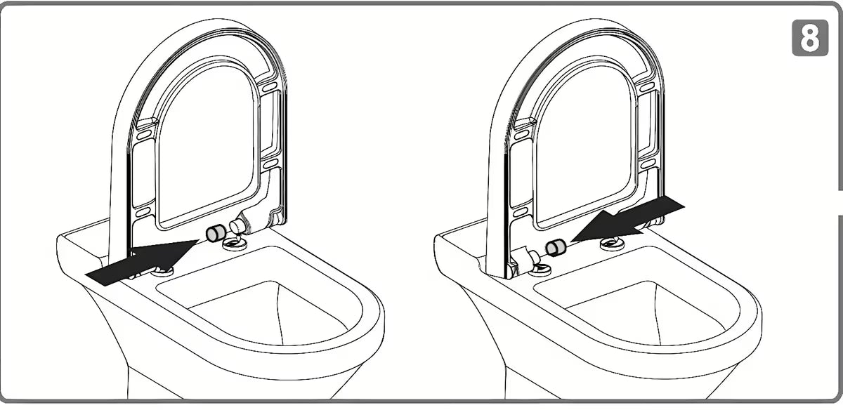 Bijela WC daska Vitra od duroplasta s metalnim šarkama i skrivenim pričvršćenjem