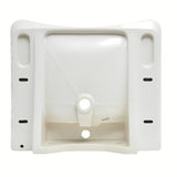 Bijeli viseće bez barijera umivaonik Vitra 65x56 cm od keramike s preljevom i otvorom pro slavinu u sredini.