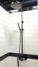 Tuš sustav WF Industrial u završnoj obradi uljem trljana bronca s nadglavnim tušem 20 cm