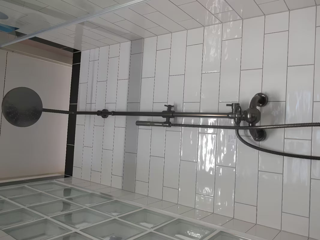 Tuš sustav WF Industrial u završnoj obradi uljem trljana bronca s nadglavnim tušem 20 cm