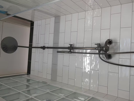 Tuš sustav WF Industrial u završnoj obradi uljem trljana bronca s nadglavnim tušem 20 cm