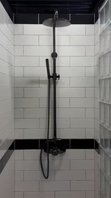 Tuš sustav WF Industrial u završnoj obradi uljem trljana bronca s nadglavnim tušem 20 cm