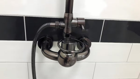 Tuš sustav WF Industrial u završnoj obradi uljem trljana bronca s nadglavnim tušem 20 cm