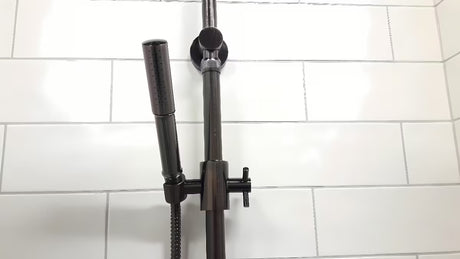 Tuš sustav WF Industrial u završnoj obradi uljem trljana bronca s nadglavnim tušem 20 cm