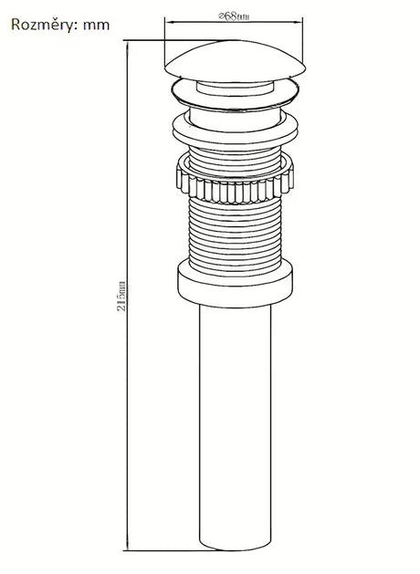 WF Industrial odvod za umivaonik ClicClac bez preljeva u dark-metal nijansi trljane bronze
